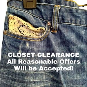 Preparing for New Merchandise, so I’m clearing out my closet.